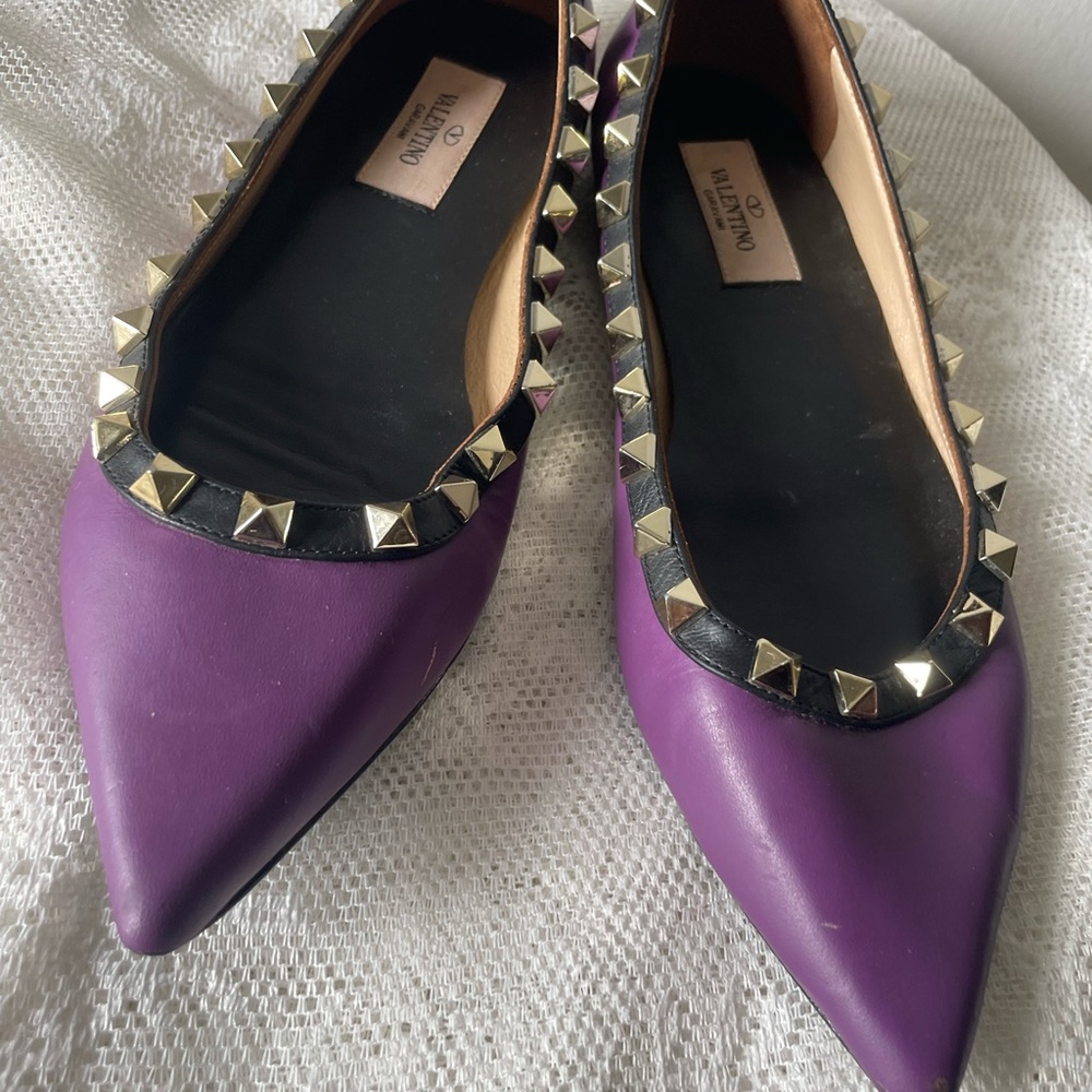 💥Sale💥💎❤️HP x 3💎❤️⭐️Authentic-Purple Studded Flats - Picture 2 of 10